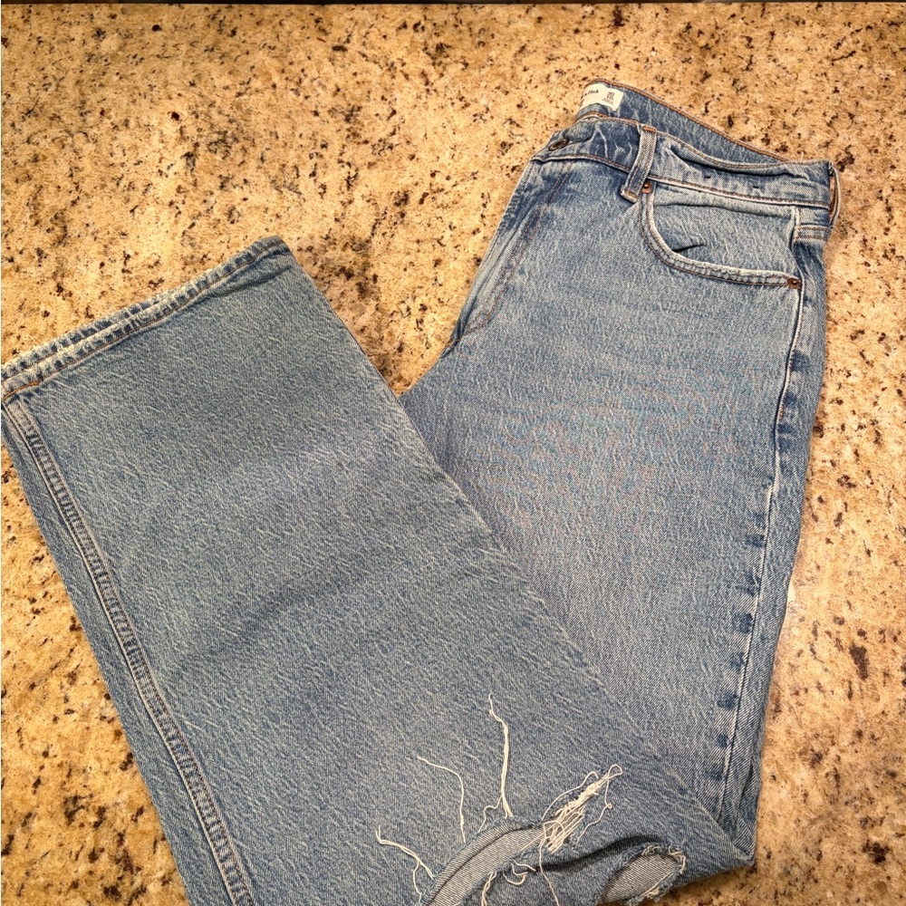 Abercrombie Baggy Low Rise Curve Love Distressed - Picture 2 of 5